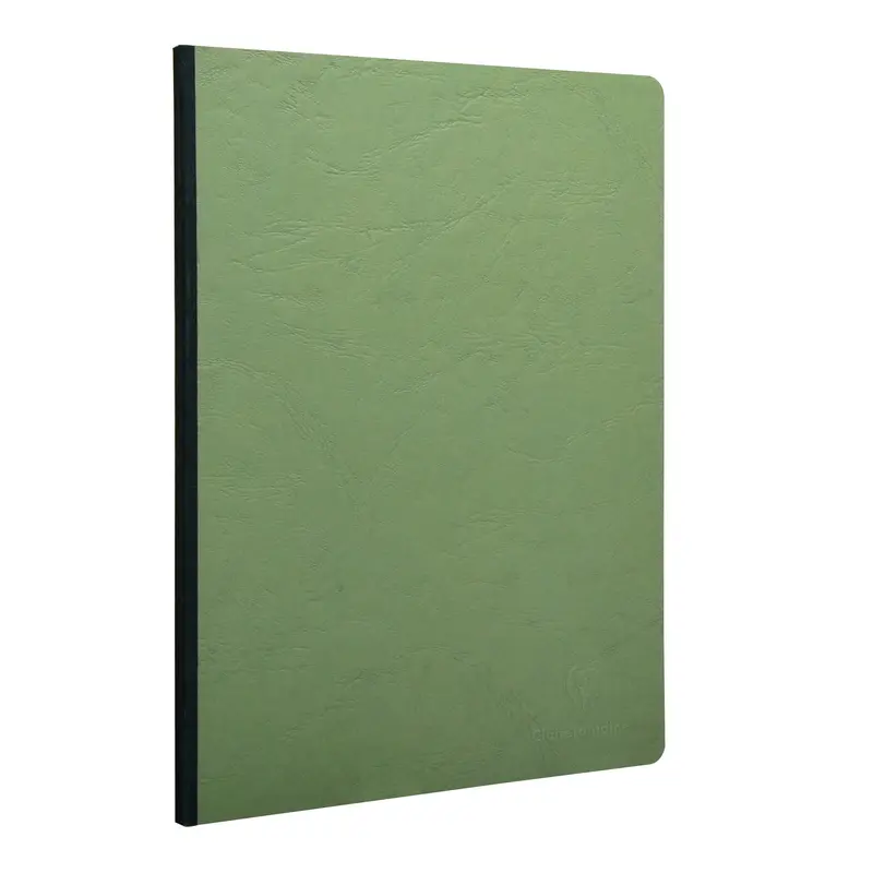 Clairefontaine Basics A4 Side Clothbound Notebook- Green, Lined