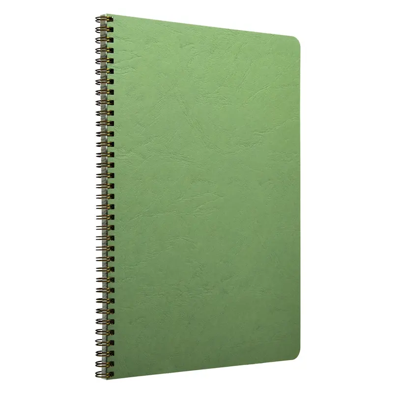 Clairefontaine Basics A4 Side Wirebound Notebook- Green, Lined