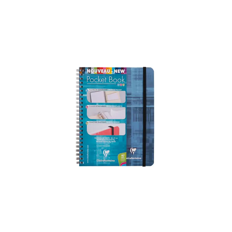 Clairefontaine Classics A5 Side Wirebound Notebook w/ Elastic Closure