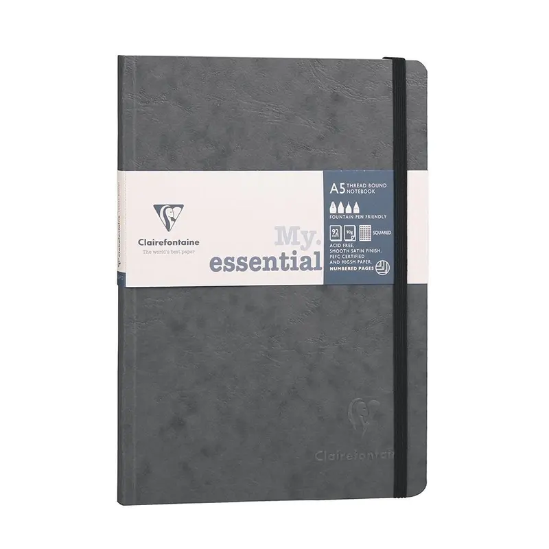 Clairefontaine My Essential A5 Notebook- Grey