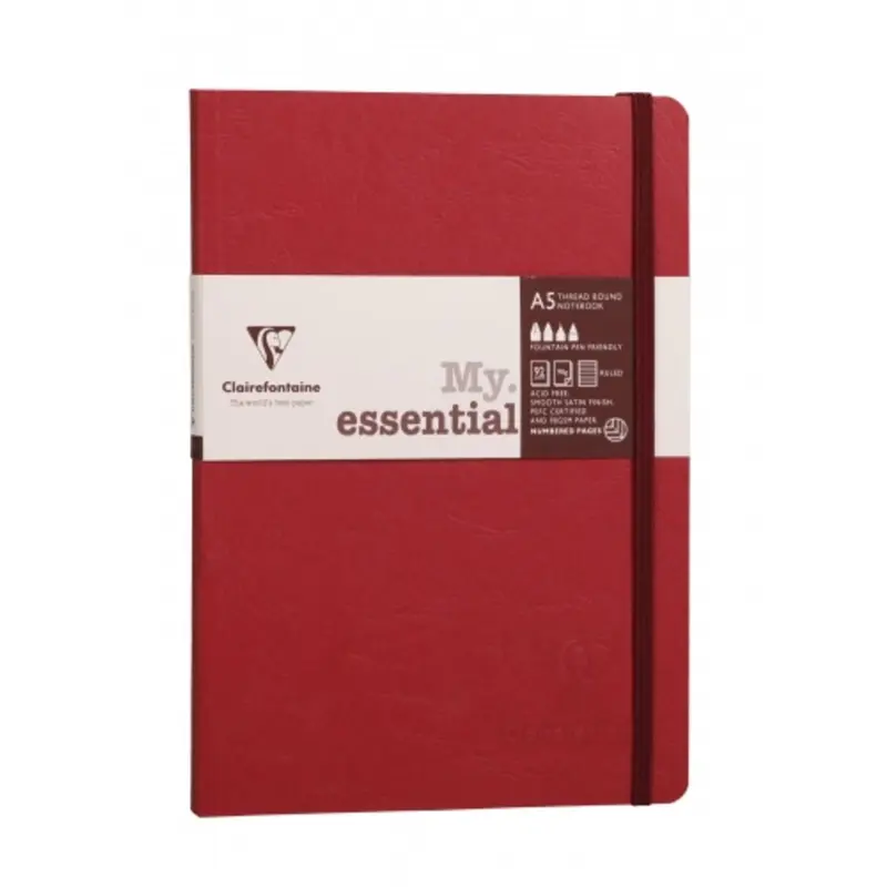 Clairefontaine My Essential A5 Notebook- Red