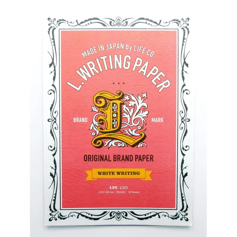 Life Stationery L. Writing Paper- A5 Red Cover