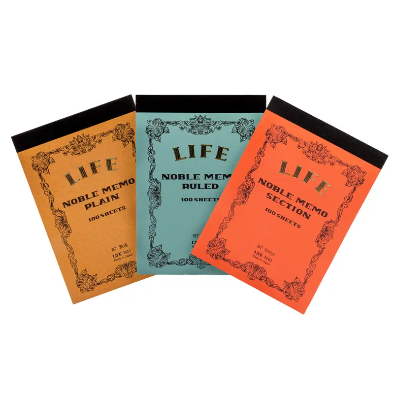 Life Stationery Noble Memo B7 Top Bound Notepad