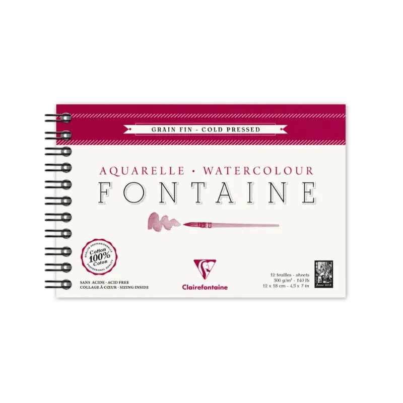 Clairefontaine Fontaine 300gsm Cold Pressed Watercolor Notebook