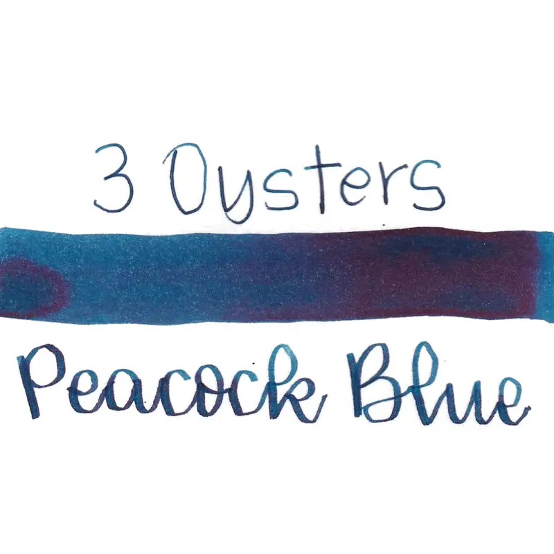 3 Oysters Ink - Delicious Peacock Blue