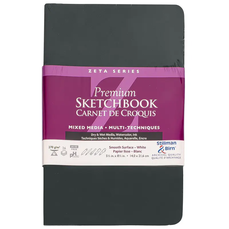 Stillman & Birn Zeta Softcover Sketchbook 5.5x8.5- Portrait Orientation