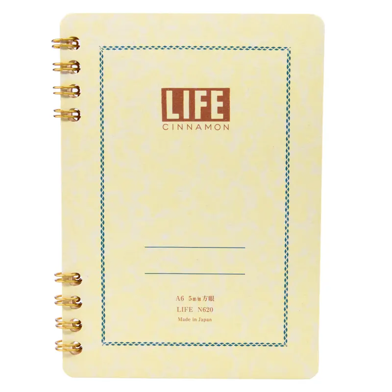Life Stationery Cinnamon Note A6 Side Ring-Bound Notebook