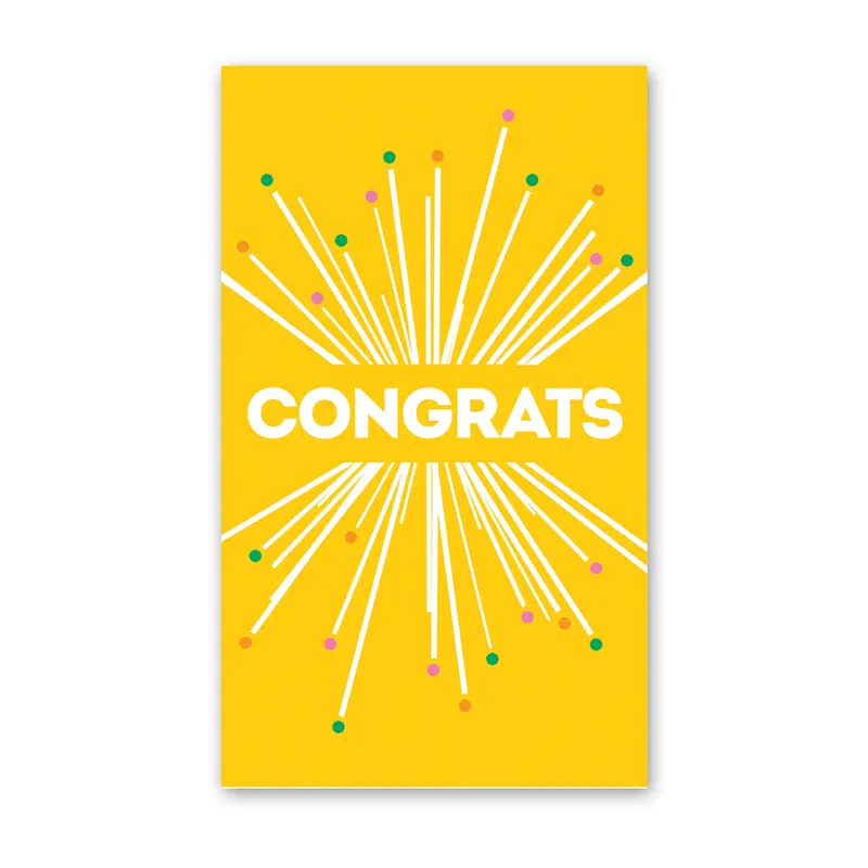 Rock Scissor Paper Mini Card - Congrats Starburst