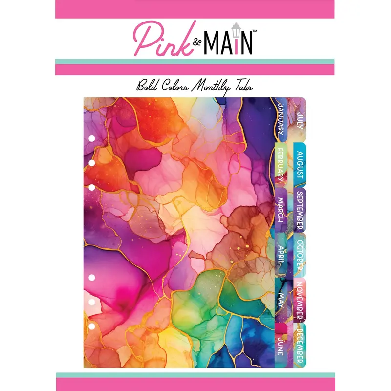 Pink & Main - A5 Planner Monthly Tabs