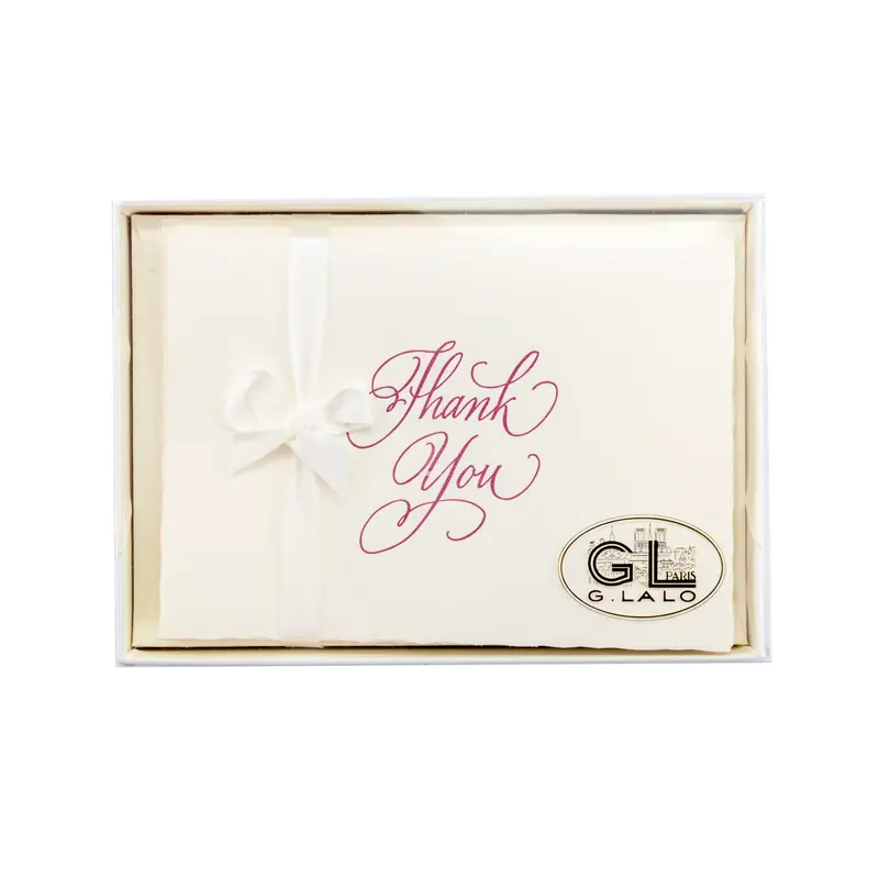G. Lalo Thank You Gift Box 4  x 6- White