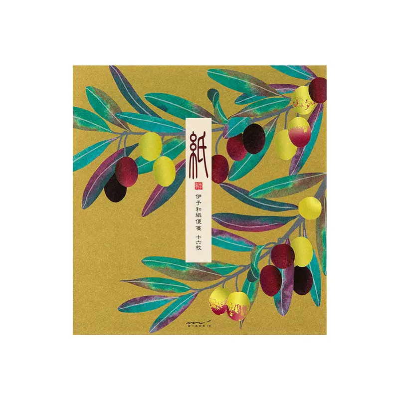 Midori Letter Pad 179 Foil Stamped Olive Tree