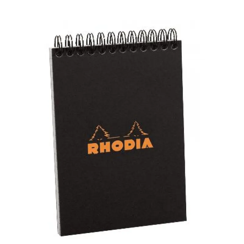Rhodia #13 Black Top Wirebound Notepad - Black