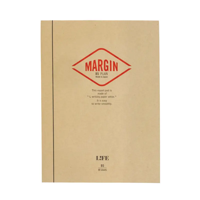 Life Stationery Margin B5 Top Bound Notebook