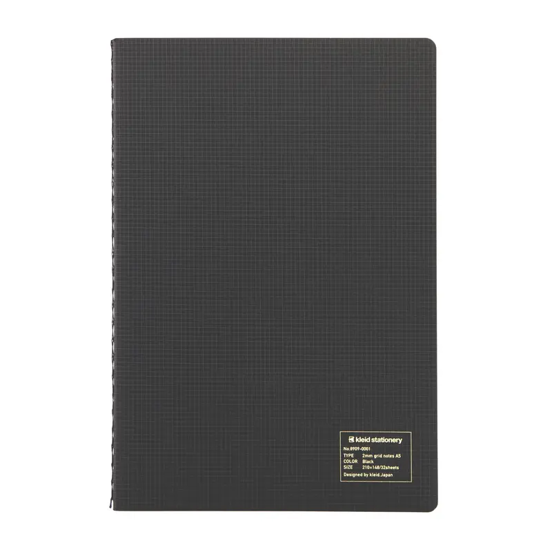 Kleid 2mm Grid Notes A5- Black