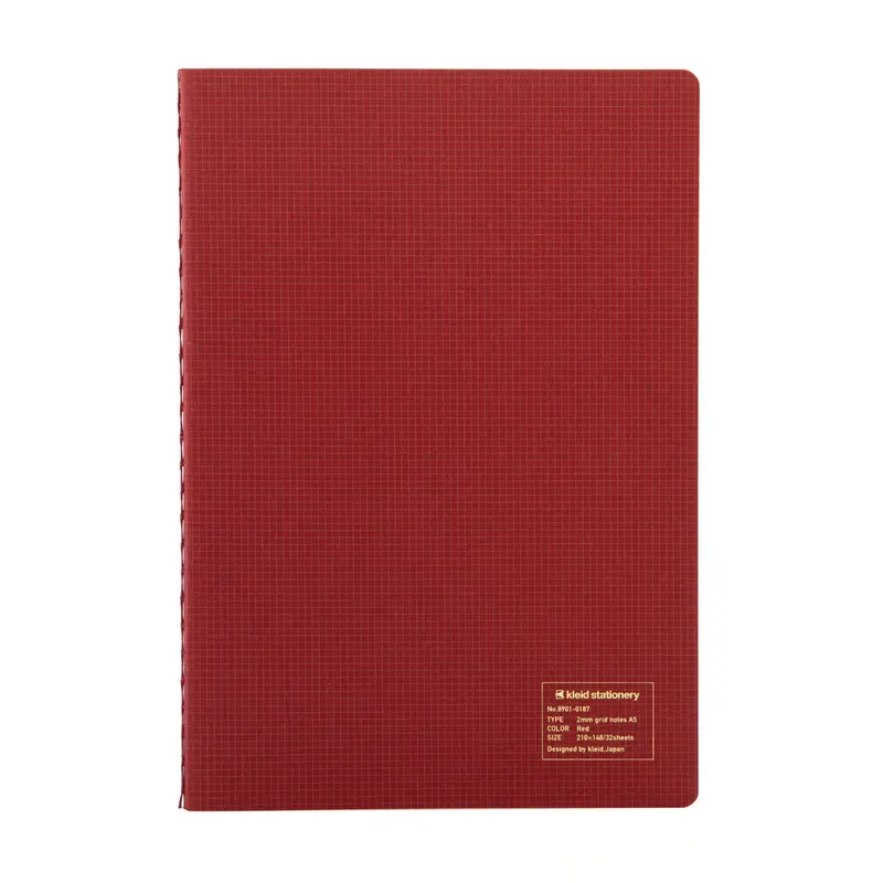 Kleid 2mm Grid Notes A5- Red