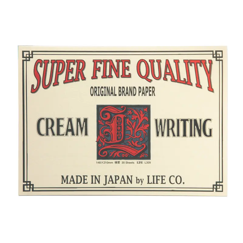 Life Stationery L. Writing Cream Paper Landscape