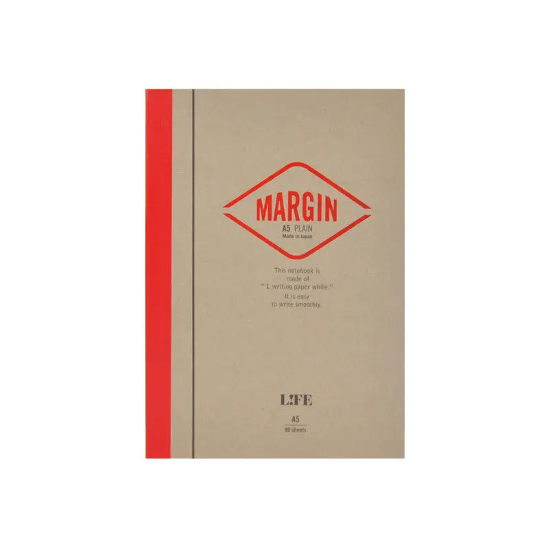 Life Stationery Margin A5 Side Bound Notebook