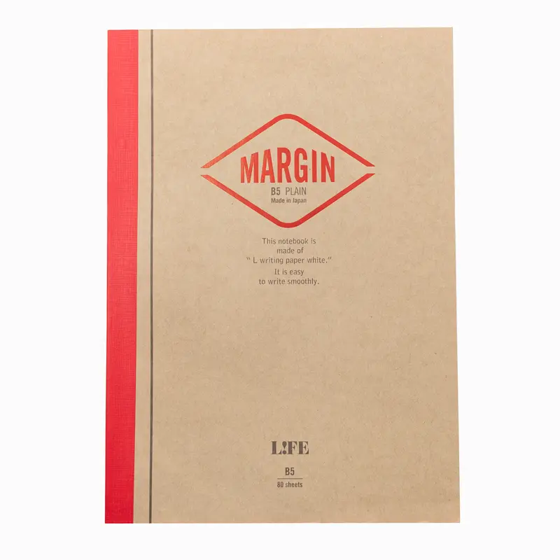 Life Stationery Margin B5 Side Bound Notebook
