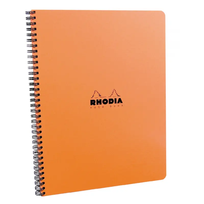 Rhodia Classic Side Wirebound Notebook  9 x 11 - Orange, Graph