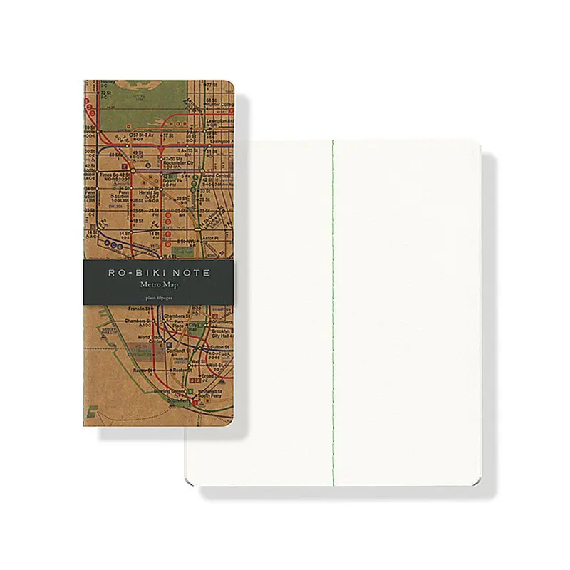 Yamamoto Paper Ro-Biki Note Metro Map- Blank