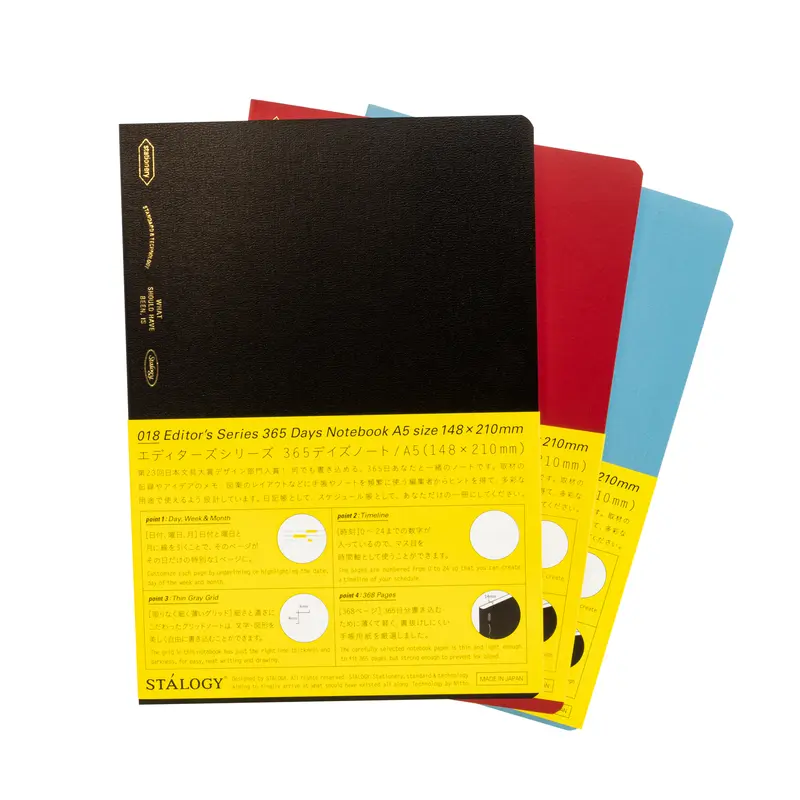 Stalogy 018 Notebook- 365 Day - Grid - A5
