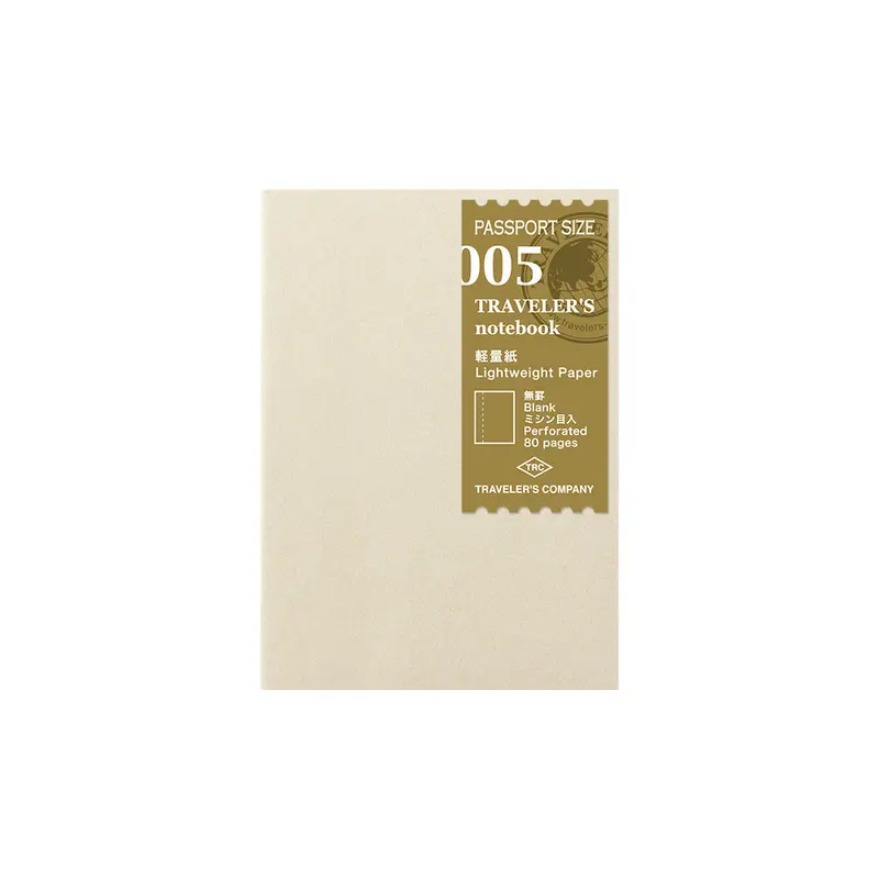 TRAVELER'S COMPANY 005 Passport Sized Refill - Blank Paper