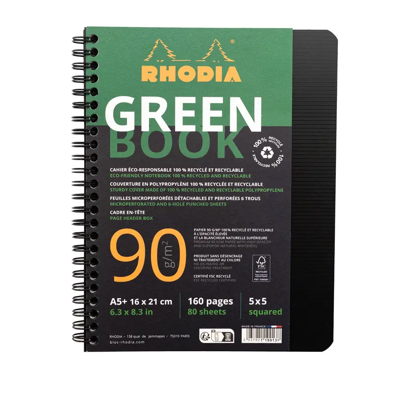 Rhodia Greenbook A5+ Notebook