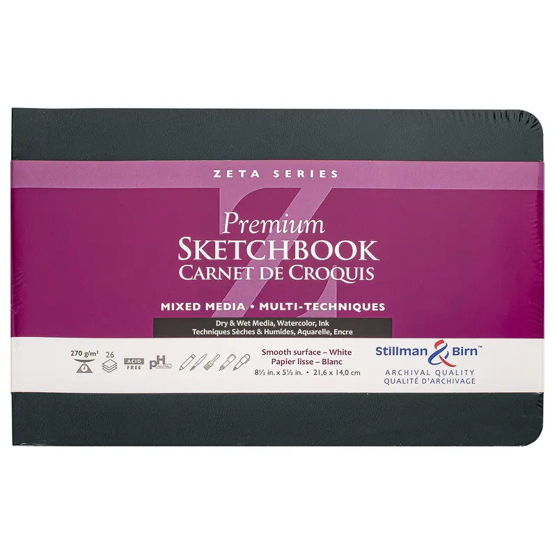 Stillman & Birn Zeta Softcover Sketchbook 5.5x8.5- Landscape Orientation