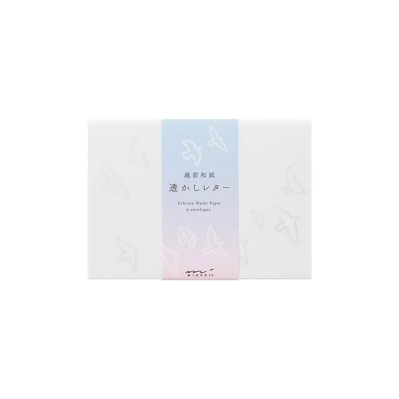 Midori Watermark Birds Envelopes