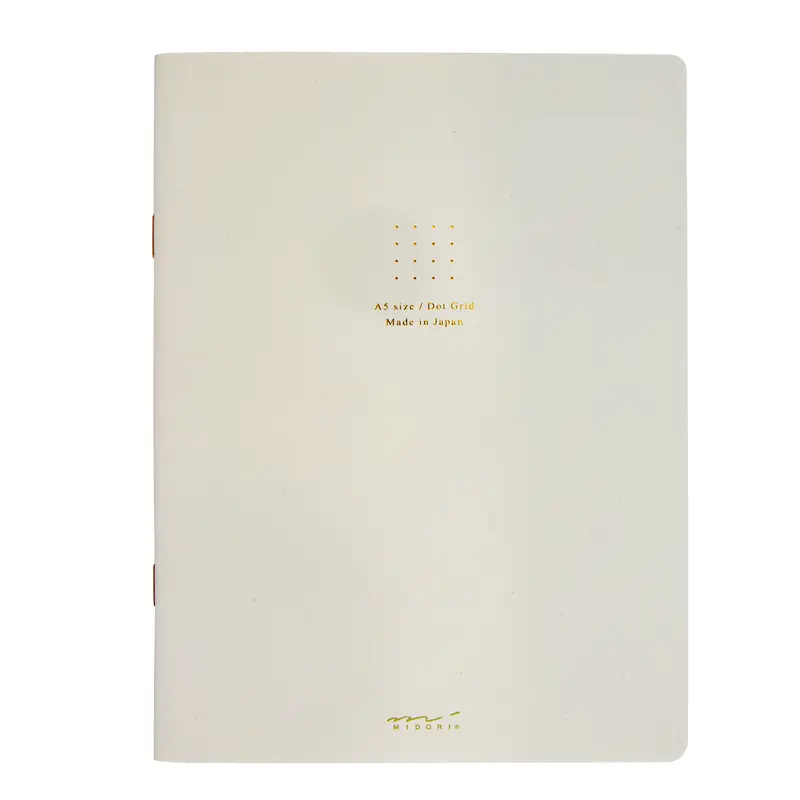 Midori A5 Dot Grid Notebook - White