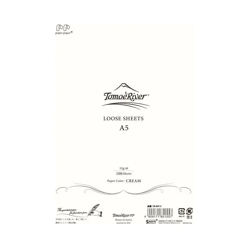 Sakae TP Tomoe River A5 - 52gsm - 100 Cream Loose Sheets Blank