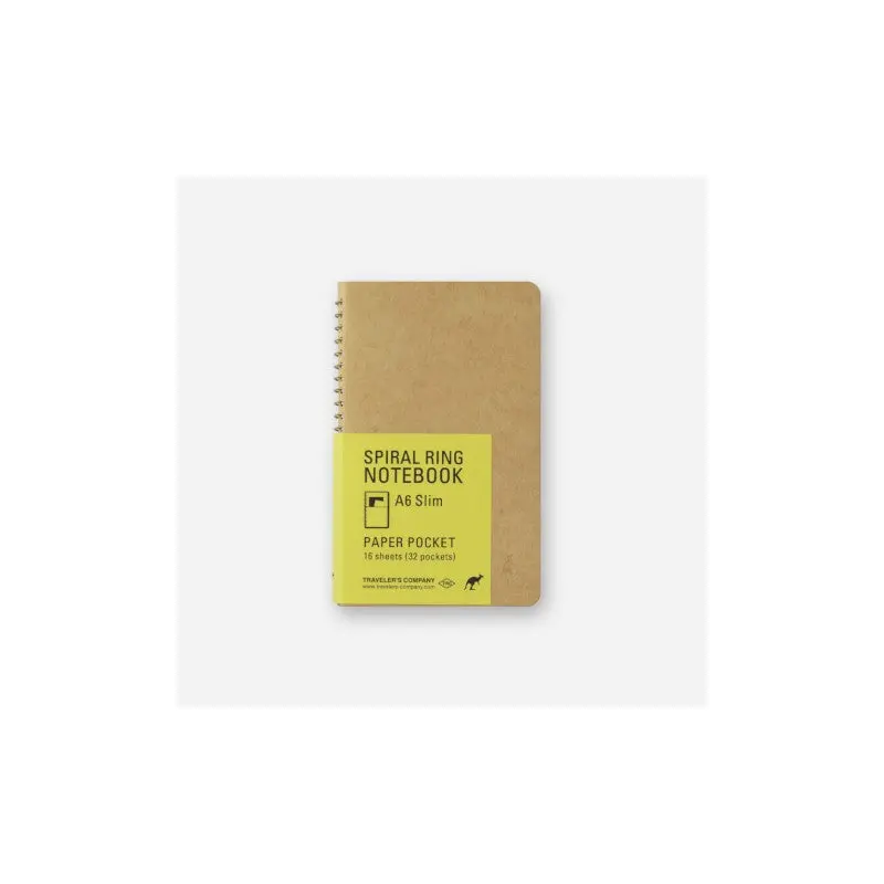 TRAVELER'S COMPANY A6 Slim Spiral Ring Notebook - Paper Pocket