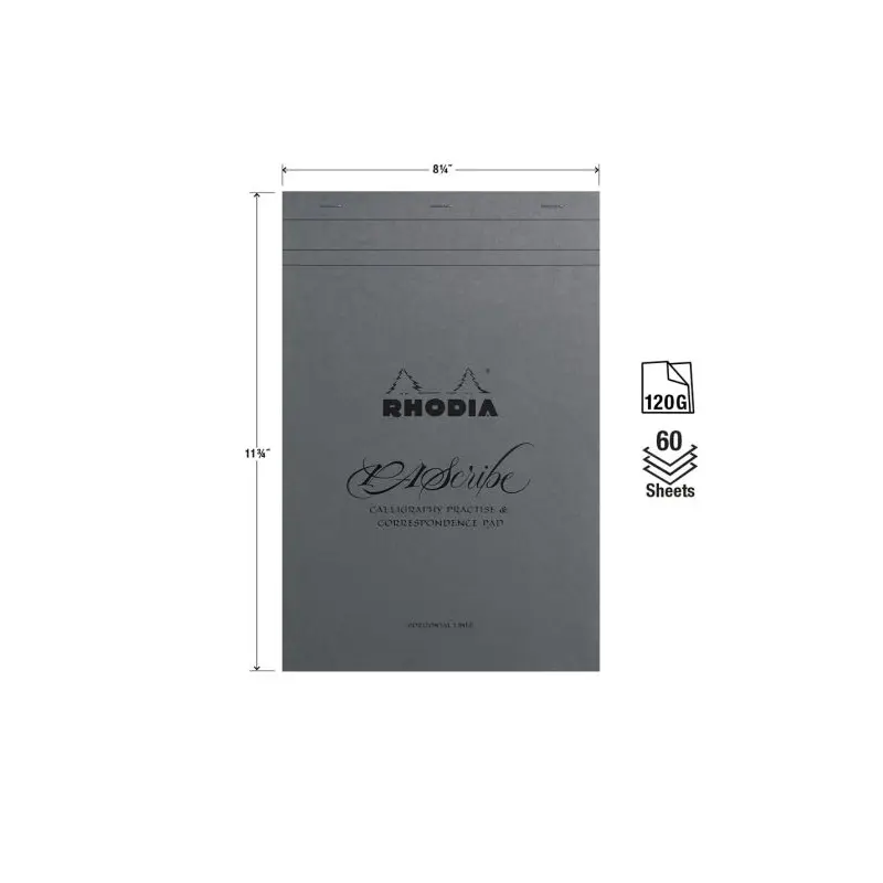 Clairefontaine A4+ PAScribe Pad- Grey Paper