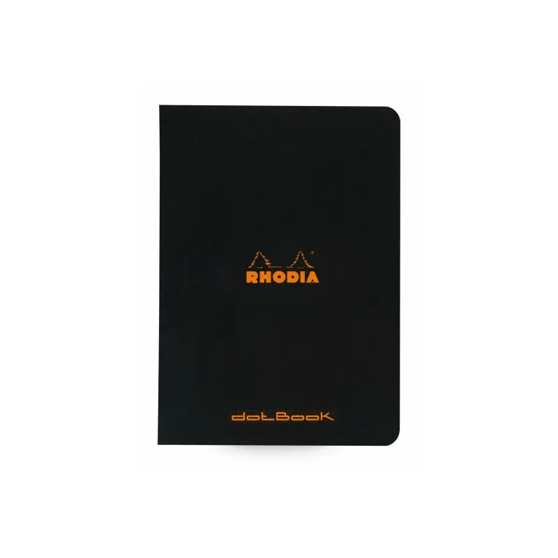 Rhodia Classic Side Staplebound Notebook 8 1/4 x 11 3/4- Black, Dot
