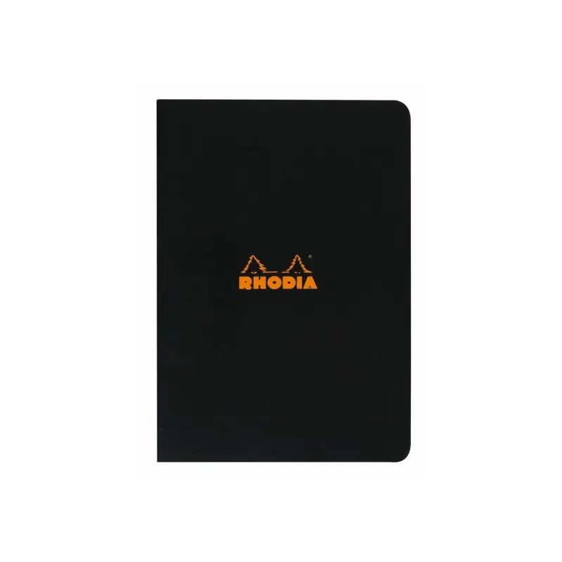 Rhodia Classic Side Staplebound Notebook 8 1/4 x 11 3/4- Black, Lined