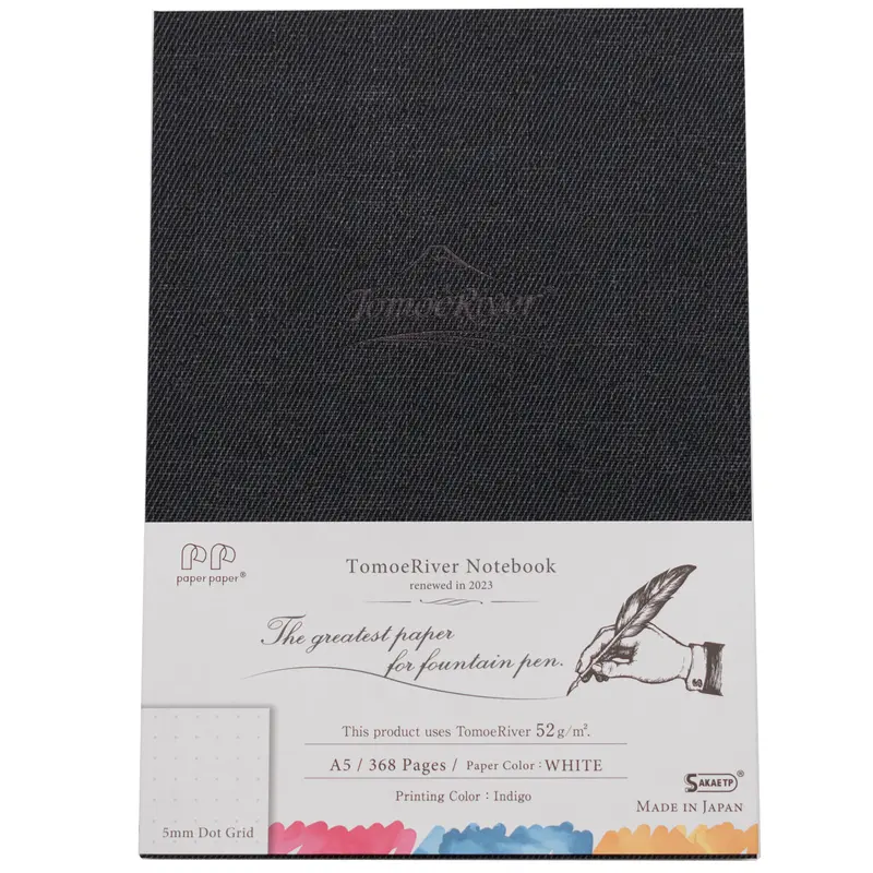Sakae TP - Tomoe River Hard Cover White 52gsm 368 Page A5 Notebook - Dot Grid