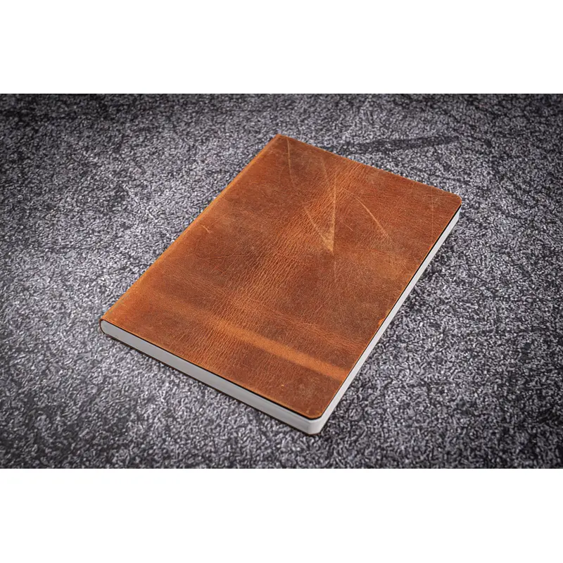 Galen Leather Co. Leather Notebook - Tomoe River Paper - B6 Crazy Horse Brown