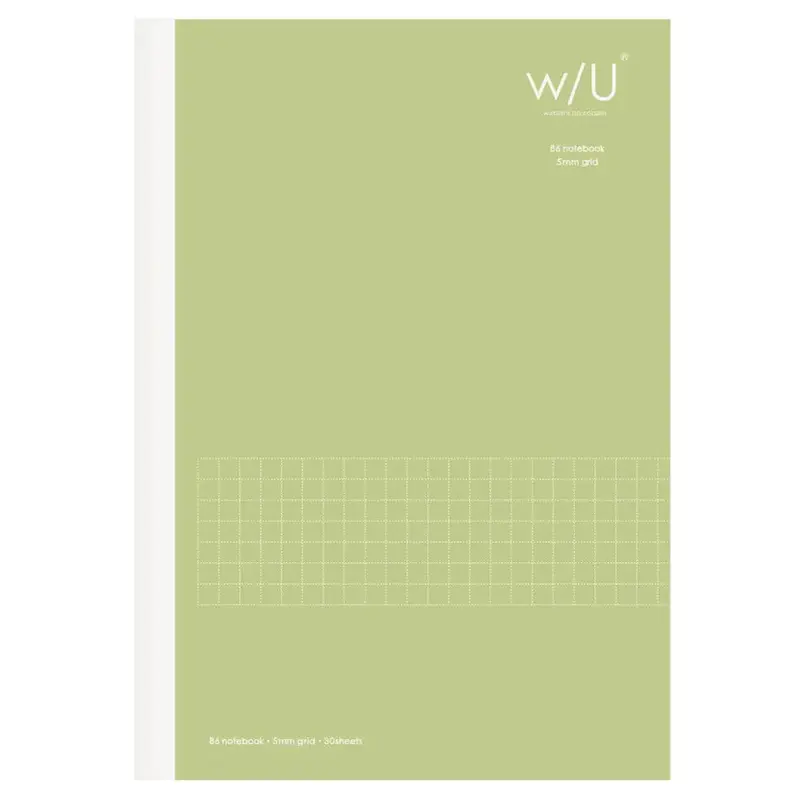 Nakabayashi W/U B6 Vertical Gridded Notebook - Pistachio Green