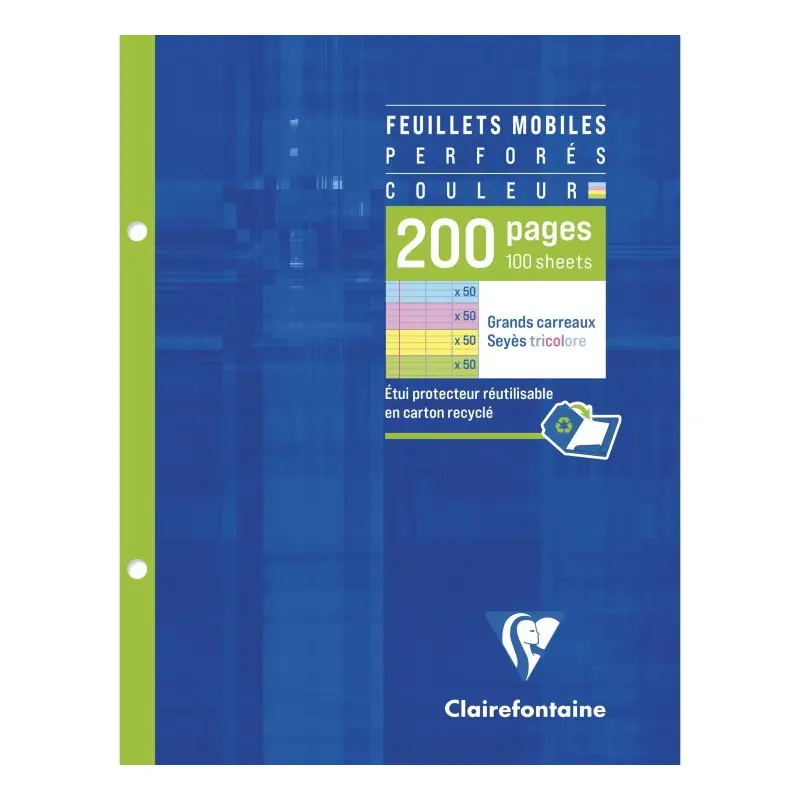 Clairefontaine A5 French Ruled Loose Leaf Pastel Colors