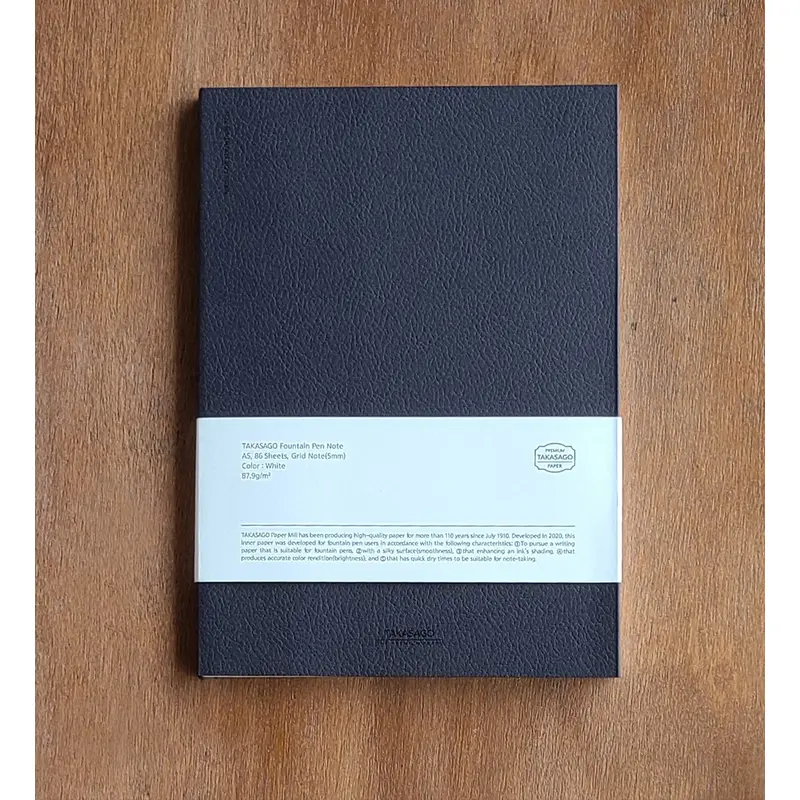 Dominant Industry - Takasago Black A5 5mm Grid Notebook