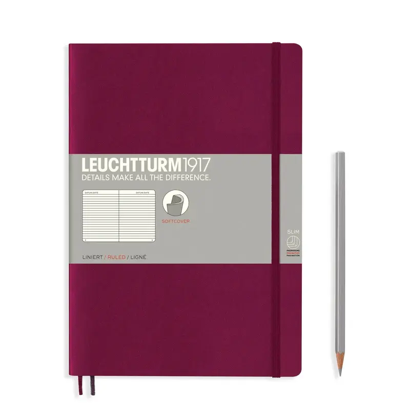 Leuchtturm1917 B5 Composition Softcover Notebook - Port Red