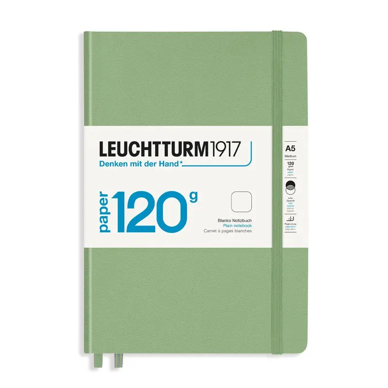 Leuchtturm A5 Medium Plain Notebook - Sage