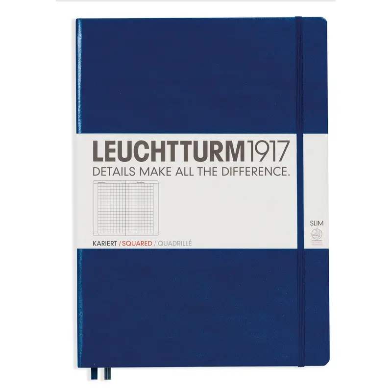 Leuchtturm1917 A4+ Master Slim Squared Journal - Navy