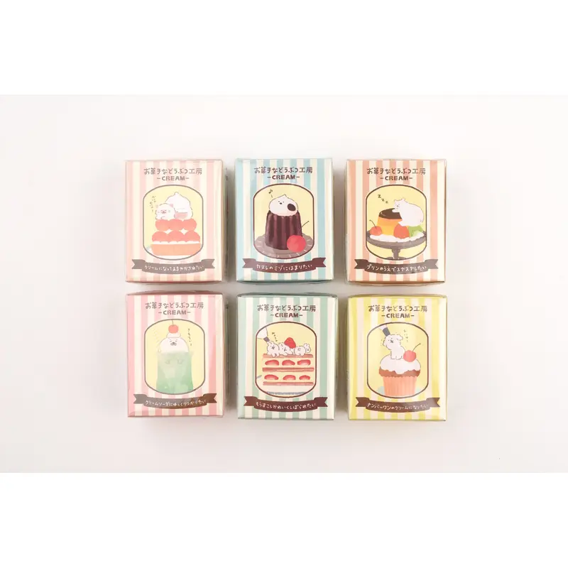 Furukawa Paper Boxed Flake Stickers - Sweets Animal Workshop - Cream