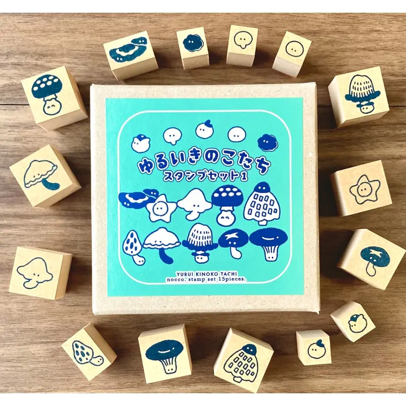 nocco. Cute mushroom stamp - Set 1