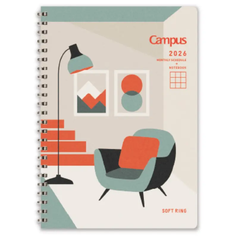 Kokuyo Campus Soft Ring Diary 2026 - A5 - Interior Pattern