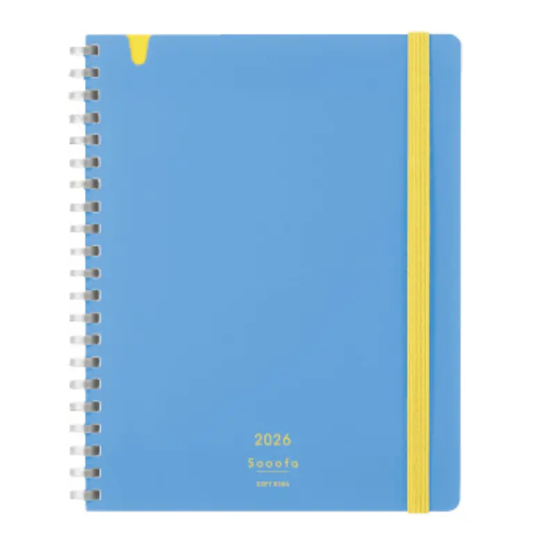 Kokuyo Sooofa Soft Ring Diary 2026 - B6 - Light Blue