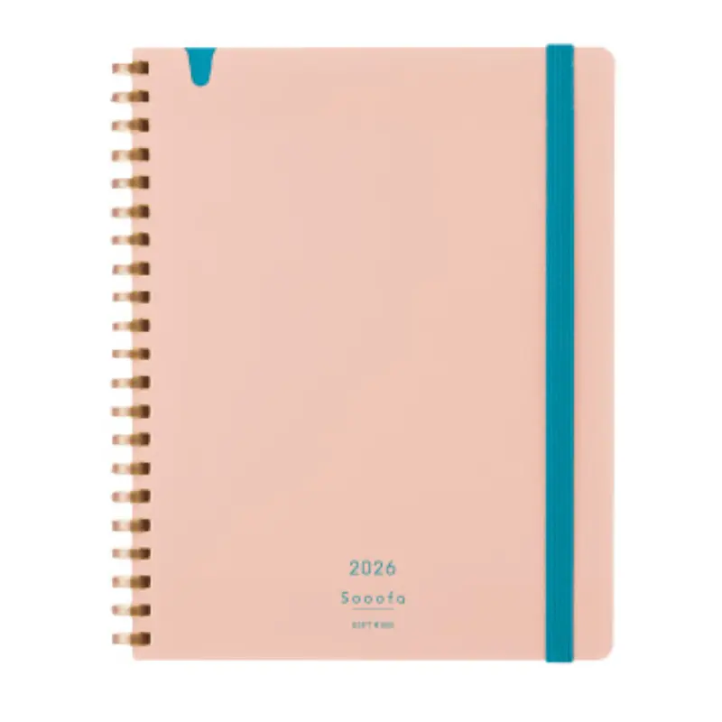 Kokuyo Sooofa Soft Ring Diary 2026 - B6 - Light Pink