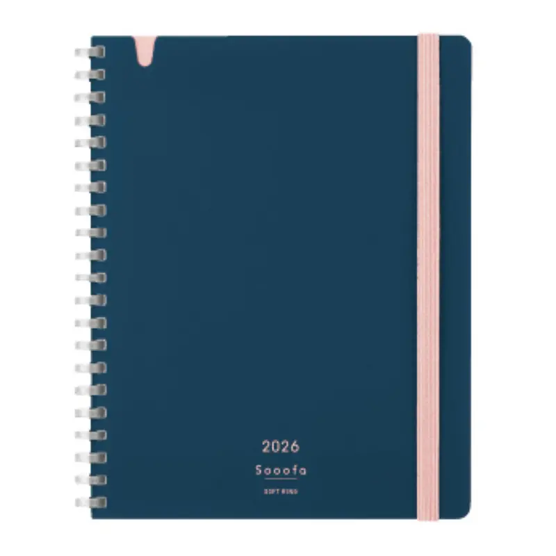 Kokuyo Sooofa Soft Ring Diary 2026 - B6 - Navy