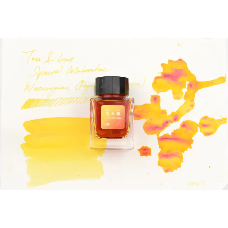 Tono & Lims Glass Pen Ink Bottle - Special Collaboration -  Wasuregusa (Forget Your Sorrows) - 30ml